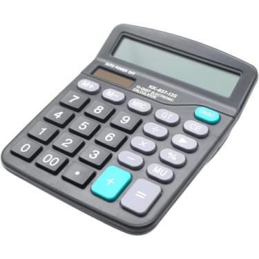 Imagem de Calculadora de escritório com bateria solar de 12 dígitos com visor LCD grande, botão sensível (não inclui pilhas AA)