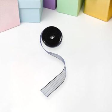 Imagem de Generic 1 fita artesanal de organza metálica poliéster azul marinho 2,5 cm