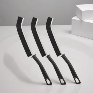 Imagem de 3 escovas de limpeza multiuso de argamassa – escova de cerdas duras, escova de vaso sanitário, ferramenta de limpeza de lacunas para azulejos de banheiro, lacunas de cozinha, cantos de chuveiro