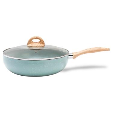 Imagem de Panela Wok com Tampa Botanika Verde 28 cm