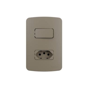 Imagem de Interruptor Simp+Tomada 2P+T 10A Margirius B3Colors Placa4X2