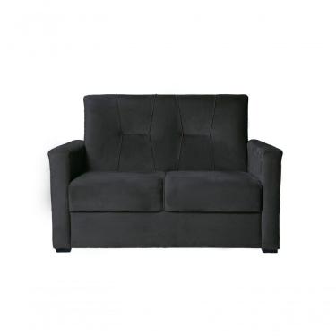 Imagem de Sofá 2 Lugares Pequeno Alice E Porta Controle Herreiro Cor:preto Preto