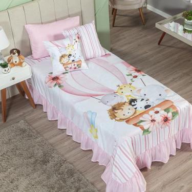 Imagem de Colcha Infantil Solteiro com 6 Peças  CobreLeito 1,70x2,30  Decoração 