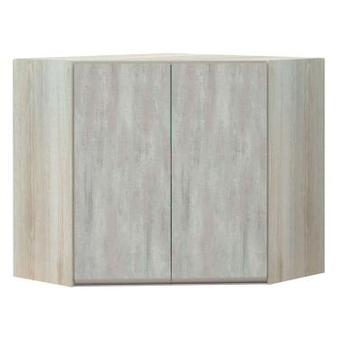 Imagem de Armário Canto Diagonal 2 Portas Legno Crema C/Concreto