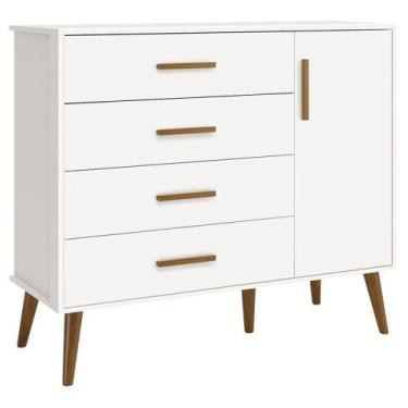 Imagem de Cômoda Infantil Com Porta Isis Branco Acetinado - Reller - RELLER MÓVE