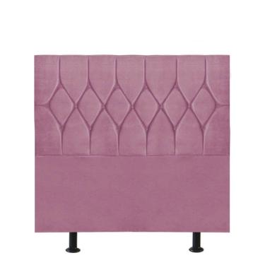 Imagem de Cabeceira Estofada Istambul Capitonê 90cm Solteiro Box Quarto Suede Rosa Bebê - Gat Magazine