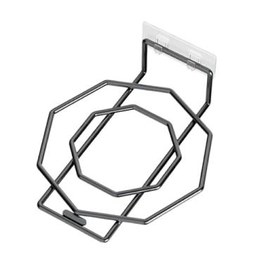 Imagem de KiBcsLic Suporte para lavatório, prateleira de aço para armazenamento, organização doméstica para banheiro, organizador multifuncional sob o armário, aço Carbono Cinza