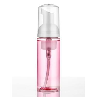 Imagem de 1 garrafa de espuma de viagem de 60 ml, mini dispensador de sabão espumante recarregável para lavagem facial, xampu e cuidados com a pele, garrafa de bomba de mousse PET transparente portátil