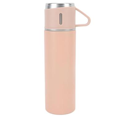 Imagem de Acouto Viagem de Aço Inoxidável Isolada de 500 Ml Com Alça e Tampa Multiuso - para Atividades Domésticas e Ao Ar Livre (Rosa)