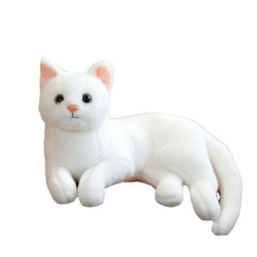 Imagem de Brinquedo de pelúcia, boneca de gato branco, bicho de pelúcia, desenho