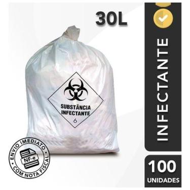 Imagem de Saco De Lixo Infectante 6 Hospitalar Resíduo 30l Com 100un - Higipack