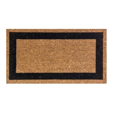 Imagem de Capacho Fibra De Coco Borda Preto 60x33cm - Uzoo Capacho Fibra De Coco Rt 60x33cm Borda Preto