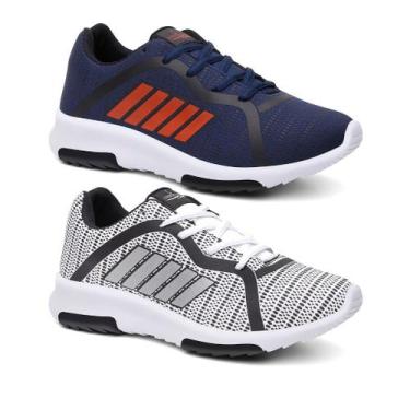 Imagem de Kit 2 Pares Tênis Spt Masculino Esportivo Fit Academia Corrida Acessív