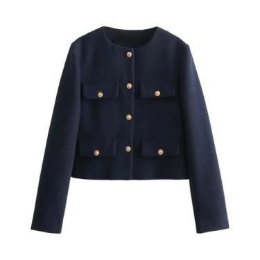 Imagem de Jaqueta Feminina de Manga Comprida - Modelo Curto e Elegante para Outo