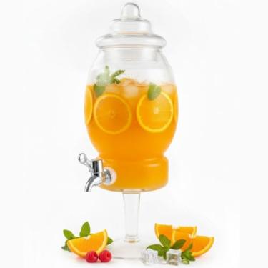 Imagem de Suqueira 3 Litros Vidro Torneira Cromada Luxo Linda Lousa Para escrita(Cromada)