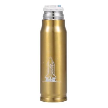 Imagem de Garrafa de Água de Aço Idável 500Ml Garrafa de Água Isolada A Vácuo Formato de Bala Copo de Viagem Manter Aquecido
