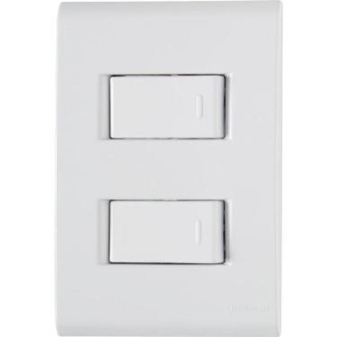 Imagem de Conjunto 4 X 2 Com 2 Interruptores Simples Liz 10a 250v Branco - Tramontina