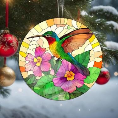 Imagem de Acrílico colorido, apanhador de sol, decoração de janela suspensa de coruja, arte de parede de arco-íris, para sala de estar, quarto, varanda, interior e exterior, jardim, enfeites de Natal 19 x 19 cm