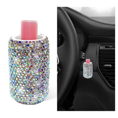 Imagem de ZNDAW Suporte de batom vertical para carro, adesivo forte, protetor labial para veículos, organizador de batom com isolamento vertical sem derretimento para carro, acessórios interiores automotivos de