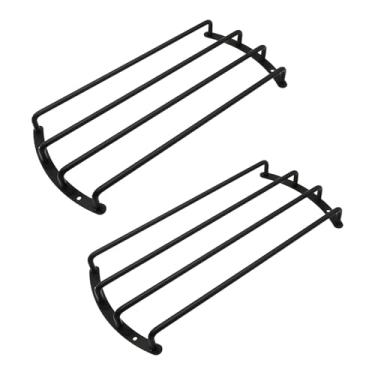 Imagem de ZNDAW 2 peças de capa de grade de alto-falante de carro, protetor de grade de subwoofer de áudio de 30 cm e 4 barras, barras de metal universais, capas protetoras de grade de alto-falante para