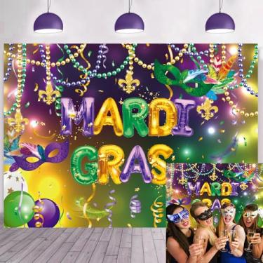 Imagem de Cenário de carnaval carnaval bandeira máscara fundo colorido baile de máscaras dança despedida de solteira decorações estúdio adereços (18 x 13 m)