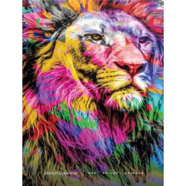 Imagem de Sketch & Planner - The Lion Colorida - Ore, Estude, Desenhe - MAQUINAR