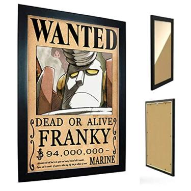 Imagem de Quadro C/Moldura One Piece - Cartaz de Procurado Franky