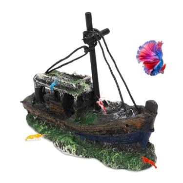 Imagem de Hygger CO2 Decorações de aquário multiestilo, ornamentos de aquário de resina natural para água doce e salgada (não para tanques de coral), esconderijos seguros para peixes Betta, camarão, peixes