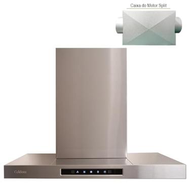 Imagem de Coifa Split Parede Celdom Flat Touch 90cm Inox com Motor em Linha