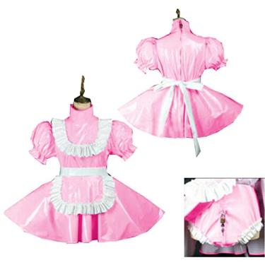Imagem de Vestidos de empregada plus size estilo Sissy Dress Locable Sweet Dress Costume, rosa claro, 5GG