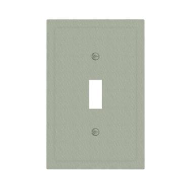 Imagem de JDAKHD Capa de interruptor de luz verde nebulosa moderna verde mudo 1 gangue placas decorativas de parede para tomadas elétricas, capas de placa de interruptor, placa frontal para quarto, escritório