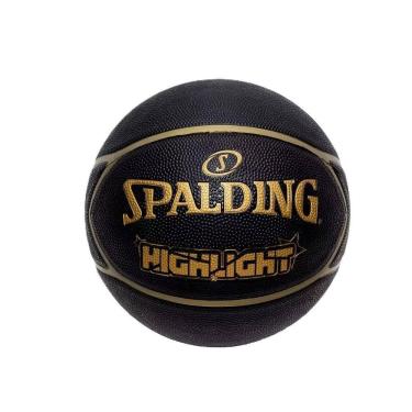 Imagem de Bola De Basquete Spalding Highlight Star Black Gold Oficial