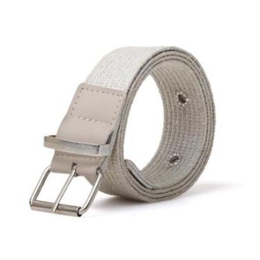 Imagem de Cinto Gorgurão Casual Masculino Palha Fivela Rolete-Masculino