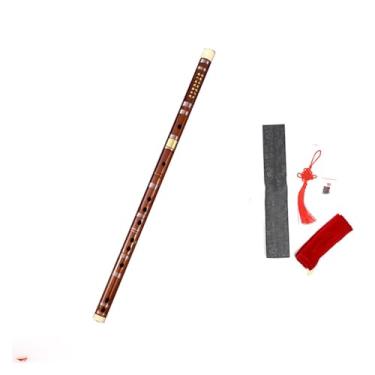 Imagem de Flauta de bambu profissional flauta transversal de duas seções flauta de latão com acessórios (tecla E)