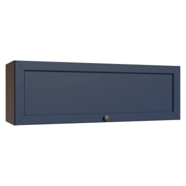 Imagem de Armário Aéreo 100 cm 1 Porta Basculante Rustic/Azul Vik Madesa