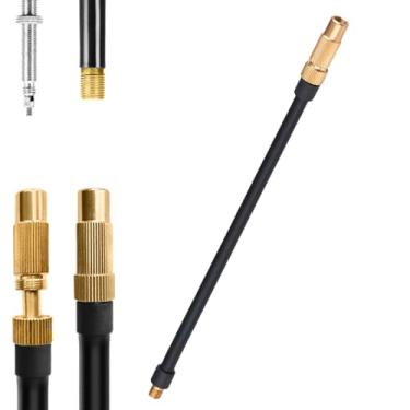 Imagem de Mangueira infladora - válvula dupla ajuste largo fácil de usar - Mangueira de enchimento de pneu de ciclismo - para caminhões, SUVs, sedãs, iniciantes, profissionais, viagens rodoviárias, viajantes