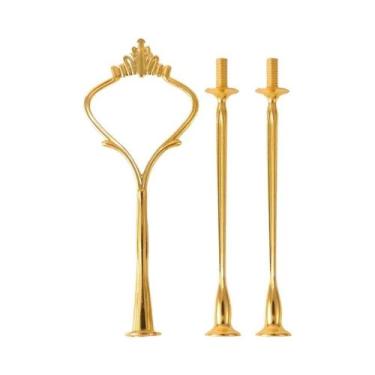 Imagem de Suporte Para Bolos De Frutas Em Liga De Zinco De 3 Camadas, Moldes De 