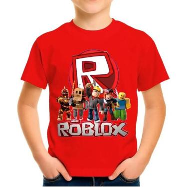 Imagem de Camiseta Camisa Infantil Juvenil Gamer Roblox MD5 - Casetal, Vermelho,
