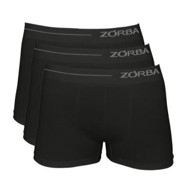 Imagem de Kit 3 Cuecas Zorba Boxer Sem Costura 839 Preto - GG, GG, Preto