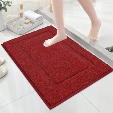 Imagem de Tapetes de banheiro SHACOS Super Soft Microfiber Red 50x80cm