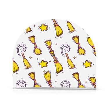 Imagem de Wassud Vassouras mágicas com suporte de guardanapo acrílico estrela, dispensador de guardanapo de papel moderno em forma de U para mesa, cozinha, sala de jantar, bancada 1 peça (comporta 50-60