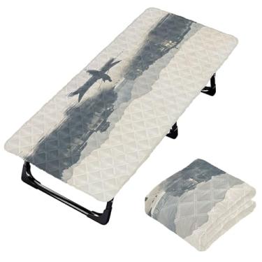 Imagem de Burbuja Lençol de berço de pintura a tinta para crianças, lençol de cochilo acolchoado portátil com faixa elástica para meninas e meninos, lavável na máquina, 63,5 x 127 cm