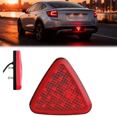 Imagem de Luz de freio para carro F1, triângulo terceira luz de freio universal, farol de neblina traseiro de 21 LEDs, lâmpada de parada de engate de reboque para carro de reboque UTV Trailer RV motocicleta