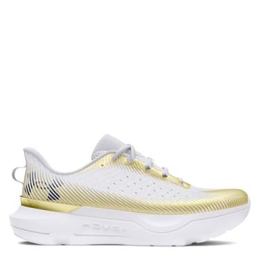 Imagem de Under Armour Tênis de corrida feminino Infinite 6, (105) Branco/Cinza Halo/Ouro Metálico, 39