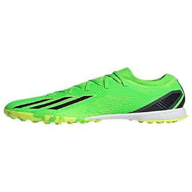 Imagem de adidas Tênis de futebol unissex adulto X Speedportal.3 Turf, Verde solar/vermelho solar/amarelo solar, 13 Women/4 Men