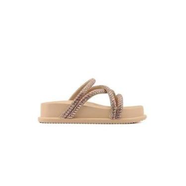 Imagem de Tamanco Flatform Santinelli Strass 1550.001 Rose-Feminino