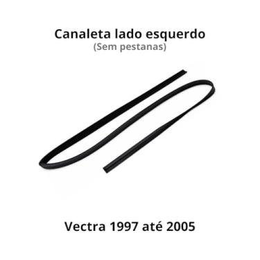 Imagem de Canaleta de vidro dianteira esquerda para Vectra 2 Portas 1997 1998 1999 2000 2001 2002 2003 2004 2005 borracha vedação janela