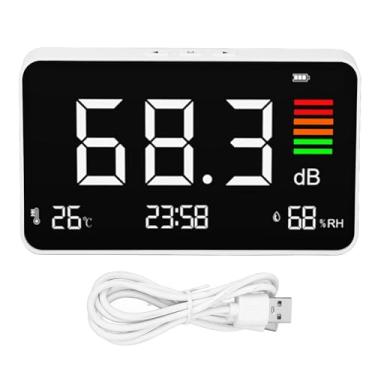 Imagem de Estink Medidor De Nível De Ruído Medidor De Nível De Ruído Decibel Monitor Digital 30-130dBA Grande Tela De Retroiluminação LCD Com Detecção De Umidade De Temp De Em