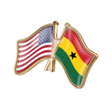 Imagem de QTAOEIONG Bandeiras dos Estados Unidos, EUA, América, EUA e muitos outros países, broche de liga de amizade com cruz, 1.3x0.9inch/32x23mm, Metal, Sem Pedra Preciosa