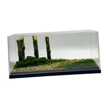 Imagem de KiBcsLic Vitrine transparente para miniaturas de carros em escala 1/64, à prova de poeira, ideal para decoração de paisagens em miniatura, adereço fotográfico,